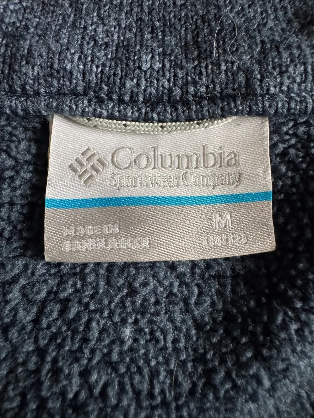 Columbia Better Sweater Style Fleece Jacket Heathered Navy Kids Medium 10/12